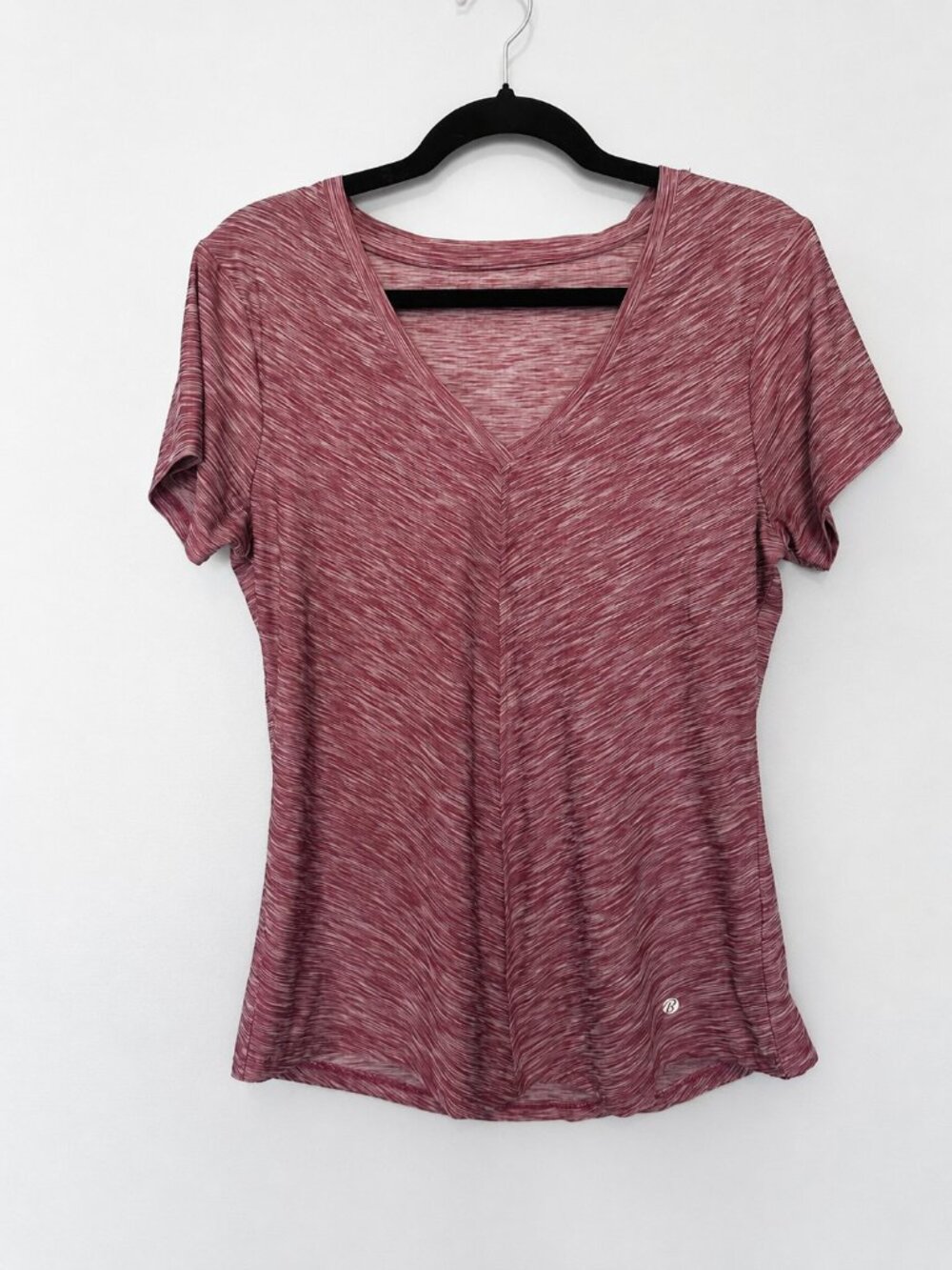 Bally Total Fitness Pink Vneck Workout Top Medium